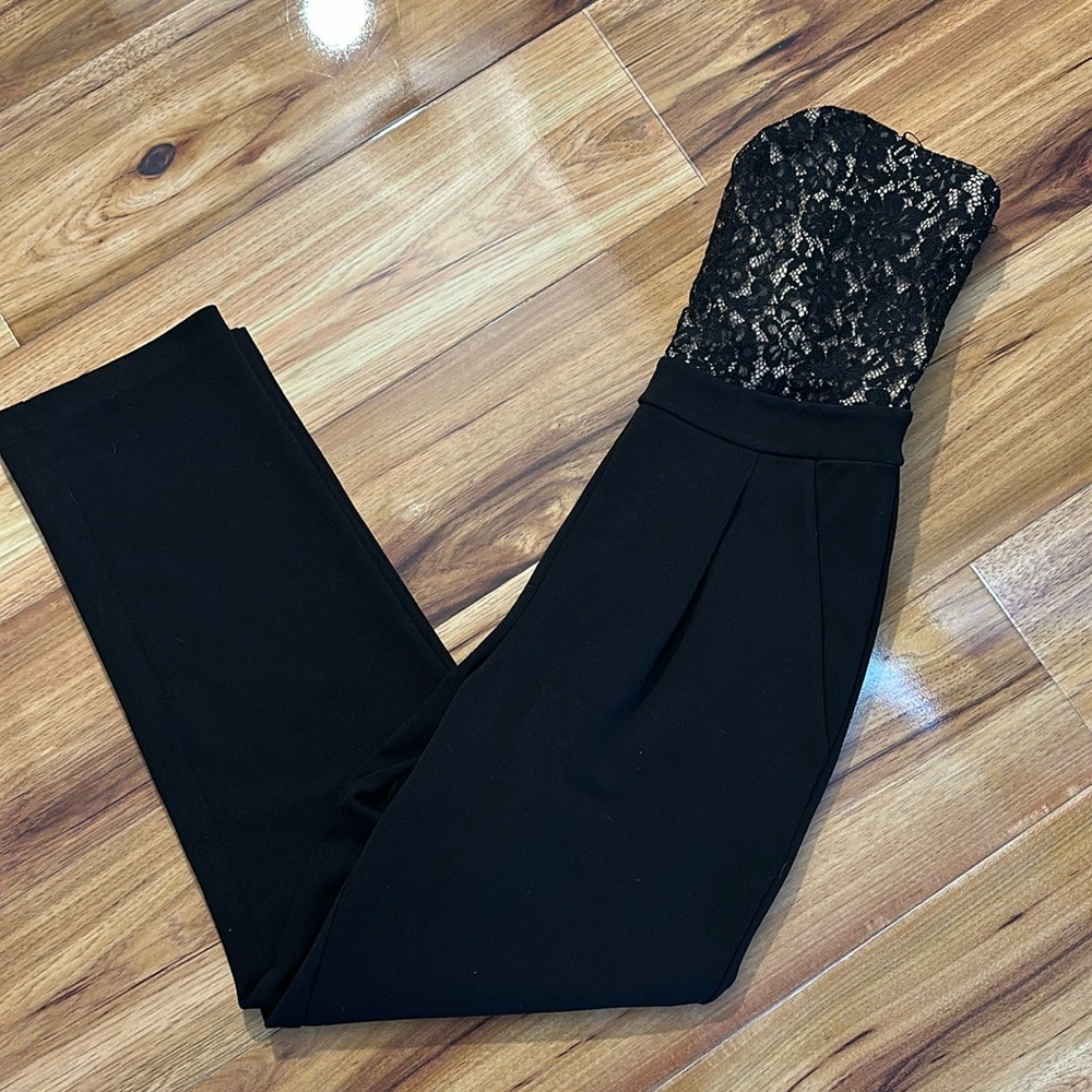 Women’s Express strapless bodysuit with lace top.